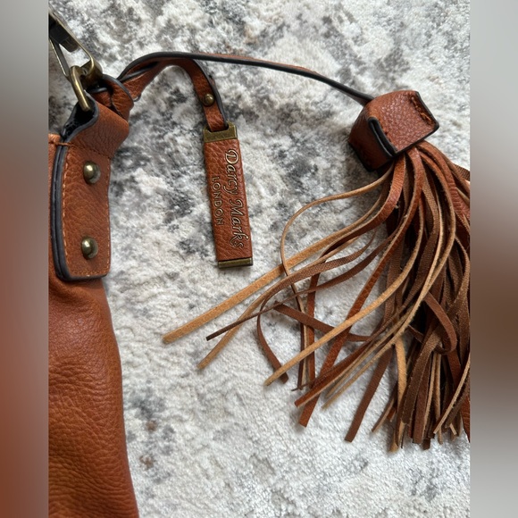 Darcy Marks London vegan brown leather shoulder tote purse - Picture 2 of 8